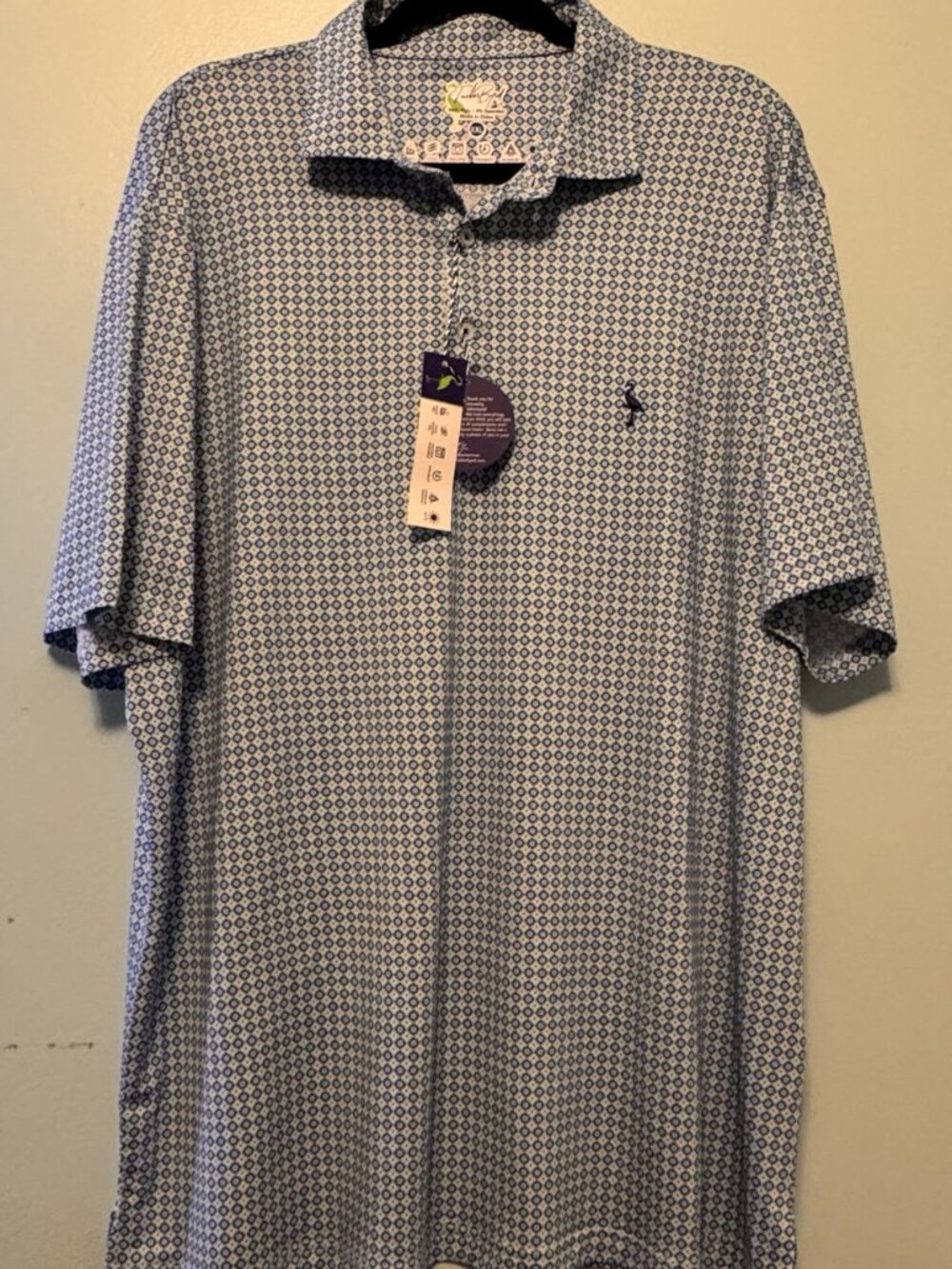 TailorByrd Men's Micro Clover Performance Polo – Size XXL - JM0467